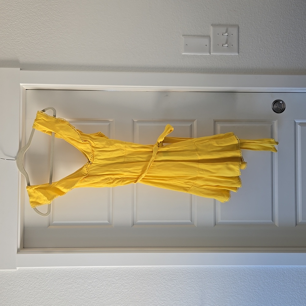 AFRM Ruffle Yellow Dress - Picture 2 of 8